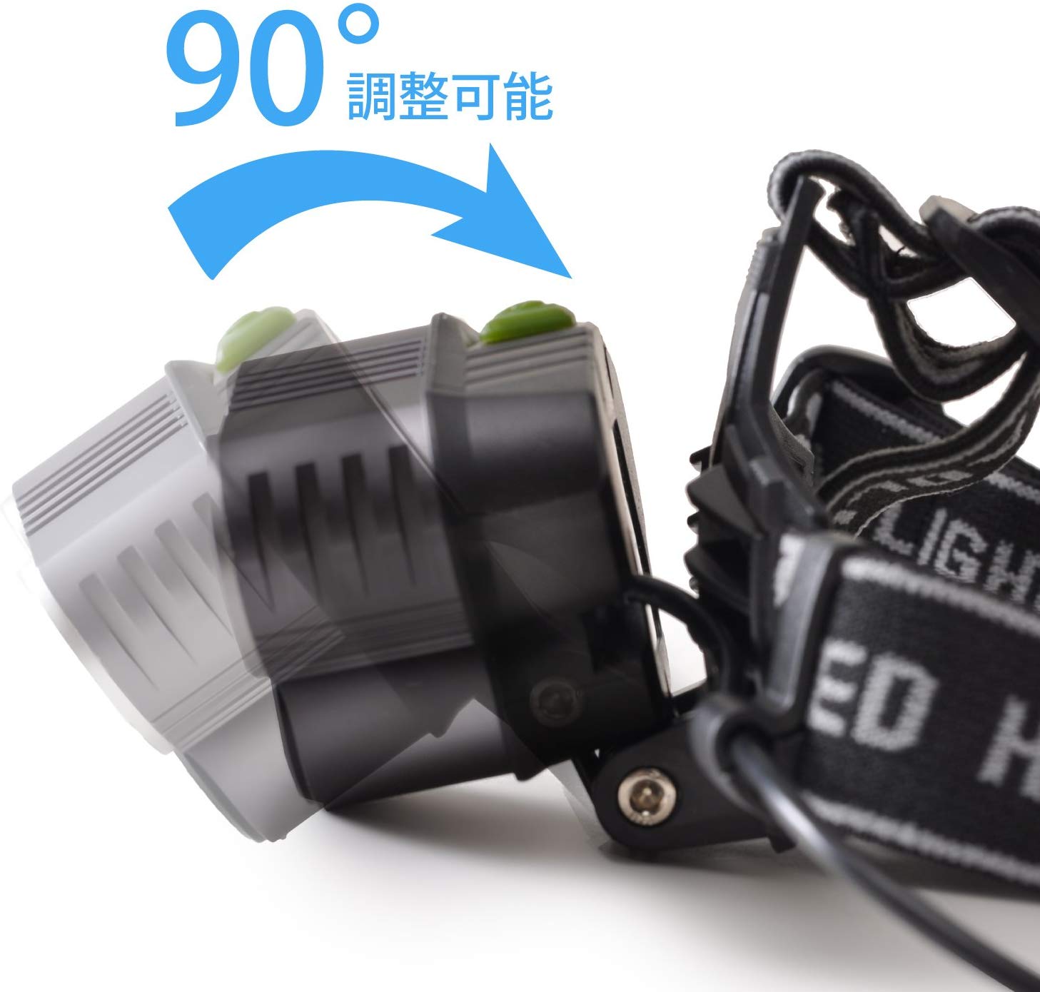 Tomo Light LEDヘッドライト 充電式 ヘッドライト 釣り 対防水コーティング ヘッデン 高輝度LED ５点灯モード 作業灯 防災 登山 釣り ランニング 夜釣り キャンプ ヘルメットライト ランタン PSE認証 18650リチウムイオン蓄電池 2本付属