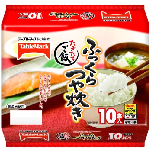 テーブルマーク たきたてご飯 ふっくらつや炊き 10食(1食あたり180g) x4パック