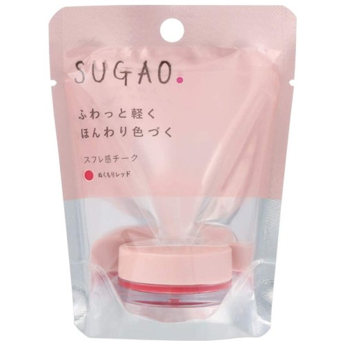 スガオ(SUGAO) スフレ感チーク ぬくもりレッド 光を味方にするトーンチェンジパウダー配合 4.8g