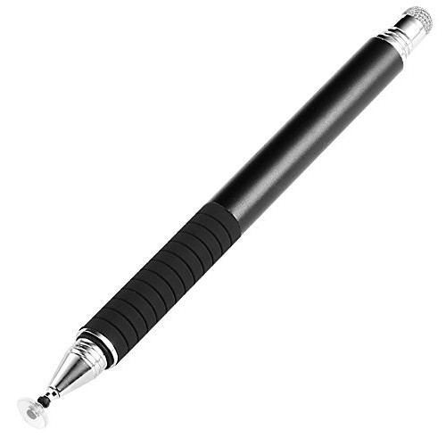 MEKO スタイラス タッチペン2本 +交換用ペン先６個 iPhone iPad Android タブレット（ブラック/ブラック）