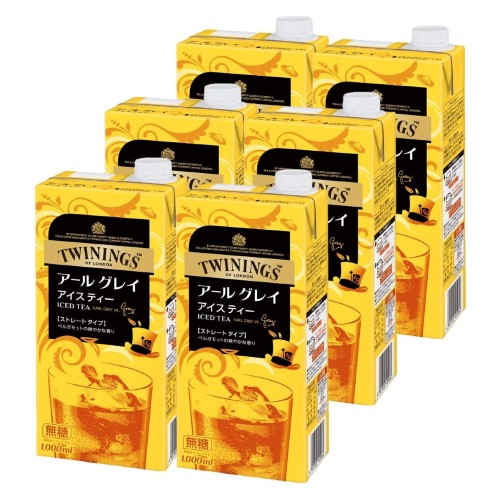 トワイニング リキッドティー アールグレイ 無糖 1L×6本