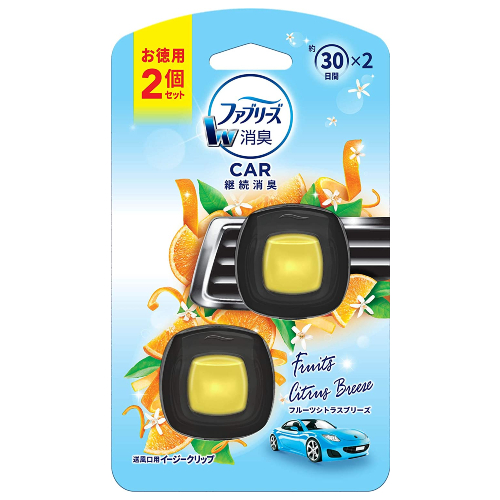 ファブリーズ　イージークリップ　フルーツシトラスブリーズ　2個パック 【 Ｐ＆Ｇ 】 【 芳香剤・車用 】