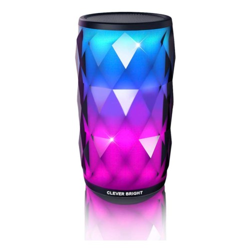 Bluetooth スピーカー LED ブルートゥース スピーカー ダイヤモンド設計高級感 高音質 低音強化 内蔵マイク ハンズフリー通話 車載、風呂用