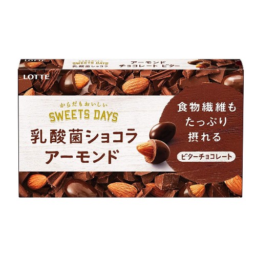 ロッテ スイーツデイズ 乳酸菌ショコラ アーモンドチョコレートビター 86g×10箱