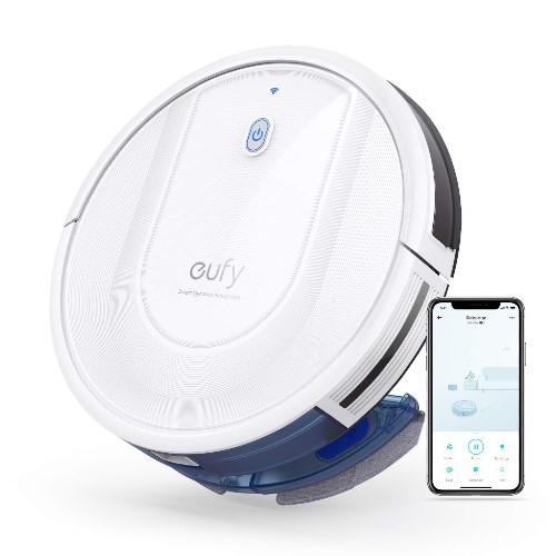 Anker Eufy RoboVac G10 Hybrid（ロボット掃除機）【スマート・ダイナミック・ナビゲーション / 2-in-1 吸引・水拭き両用/Wi-Fi対応/超薄型 / 2000Paの強力吸引 / 静音設計/自動充電/フローリング用】