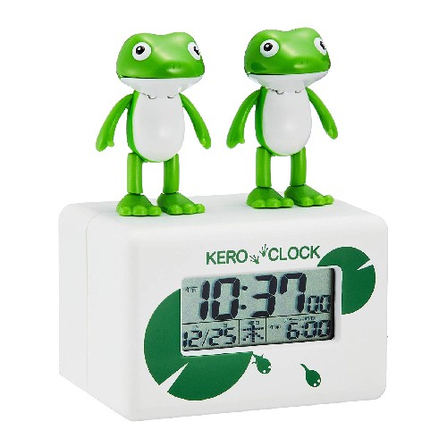 目覚まし時計 デジタル時計 ケロクロック2 リズム時計 8RDA46RH03