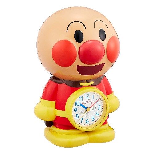 それいけ アンパンマン 目覚まし時計 キャラクター アナログ おもしろ おじゃべり 音声 3D 茶 リズム時計 4SE552-M06