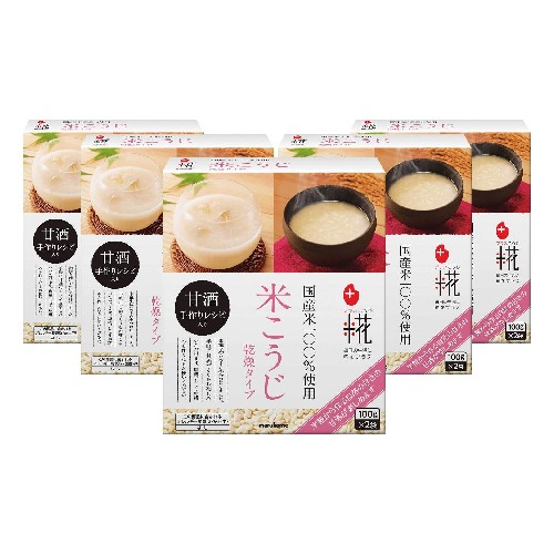 マルコメ プラス糀 国産米100%使用 乾燥米こうじ &lt;甘酒レシピ付&gt; 200g(100g×2袋)×5個入