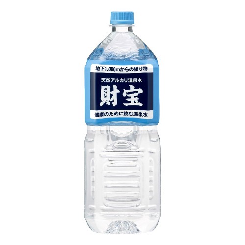 財宝 天然 アルカリ 温泉水 2L×12本