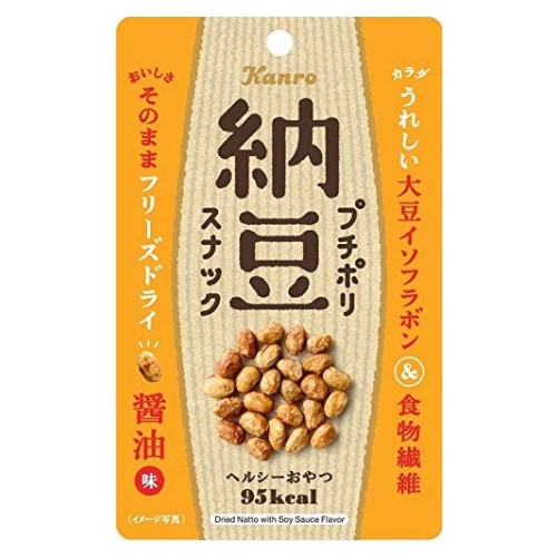 カンロ プチポリ納豆スナック醤油味 20g×10個