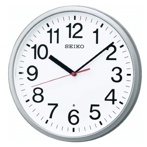 セイコー クロック 掛け時計 電波 アナログ 銀色 メタリック KX230S SEIKO