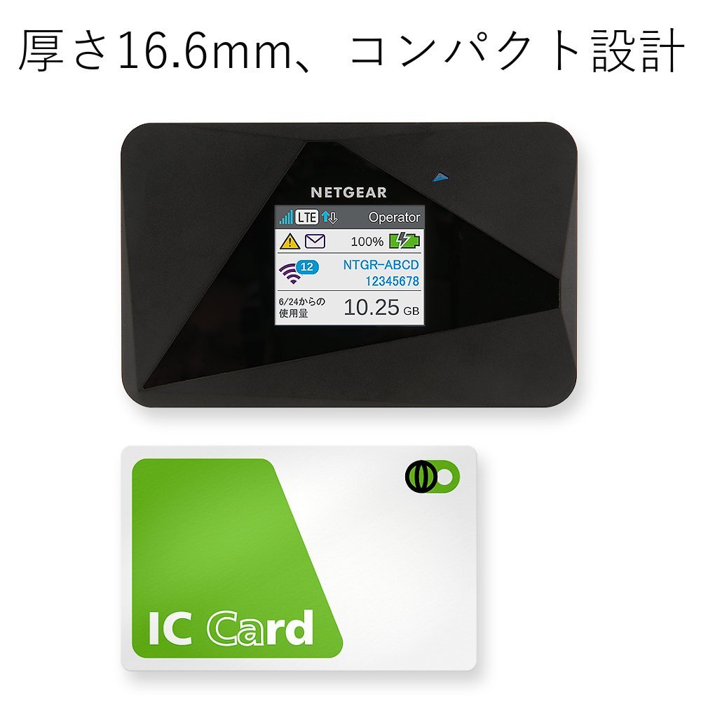 NETGEAR WiFi LTE モバイルルーター SIMフリー 802.11 a/b/g/n グローバル対応 AirCard AC785-100JPS