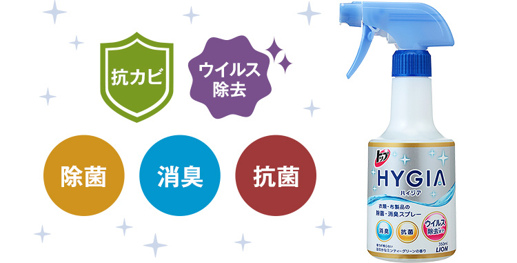 トップ ハイジア 消臭・芳香剤 除菌・消臭スプレー 本体 350ml×4個