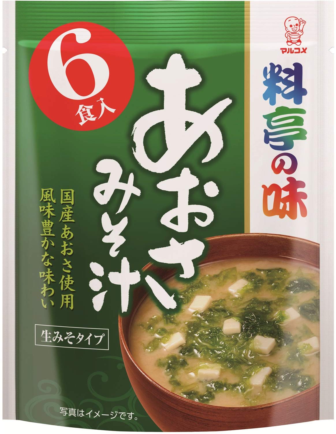 マルコメ お徳用 料亭の味 あおさ 即席味噌汁 【国産あおさ使用】 6食×7袋