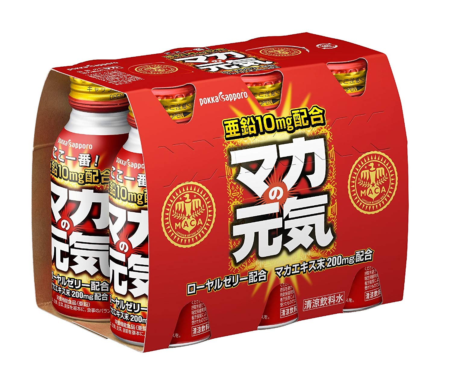 ポッカサッポロ マカの元気 ドリンク 100ml×6本